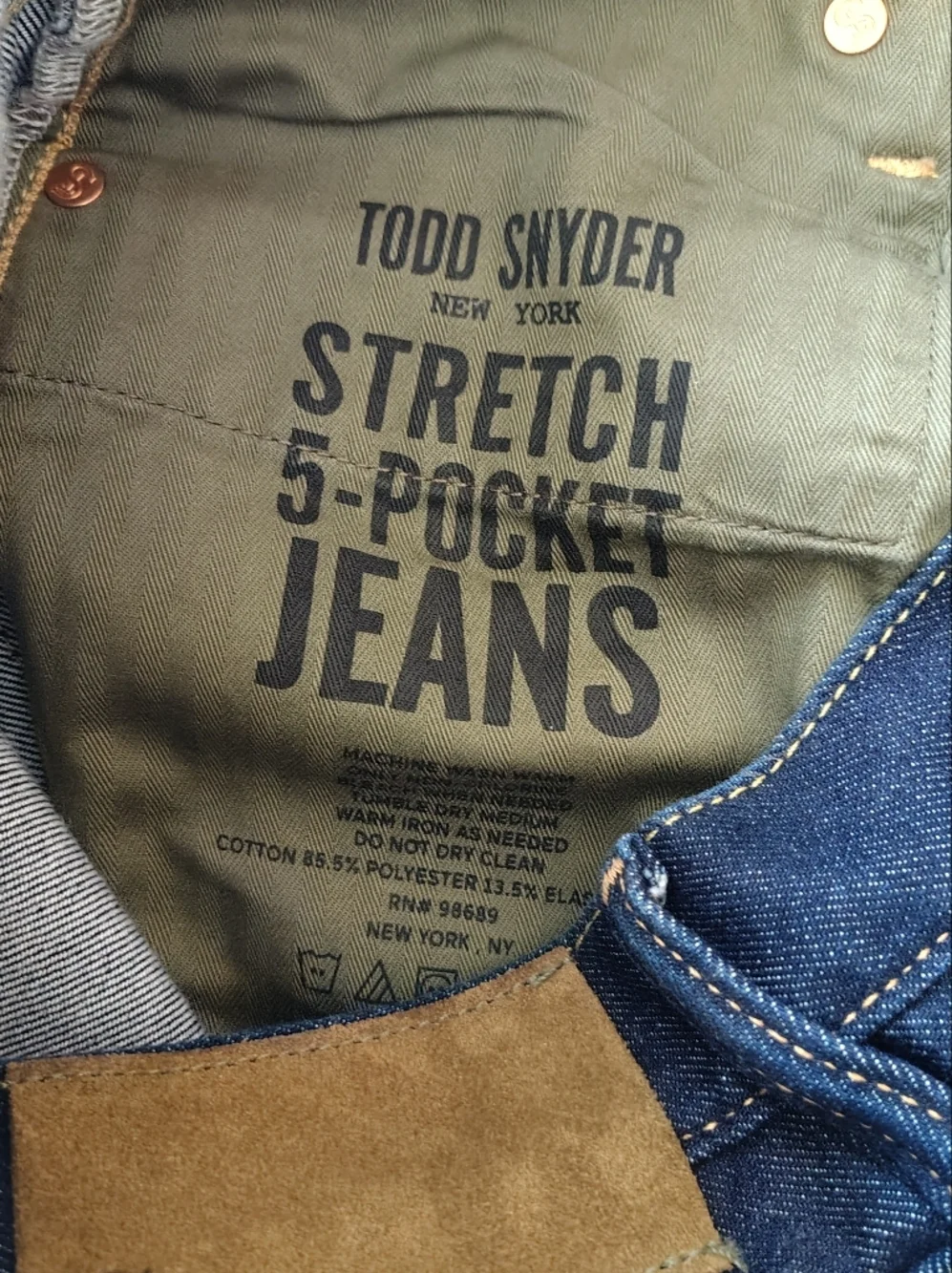 Todd Snyder Dark Indigo Skinny Jeans Size 28 X 32